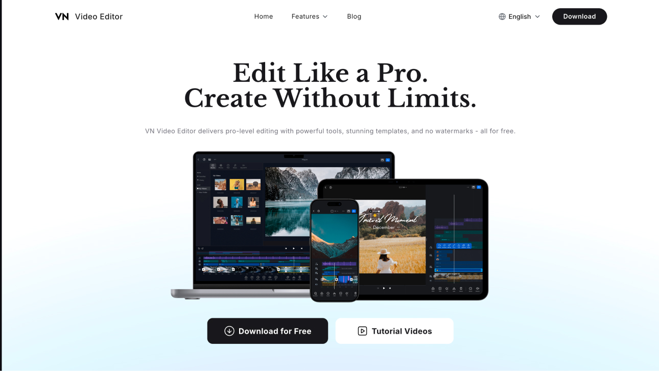 VN Video Editor — Edit Like a Pro. Create Without Limits.